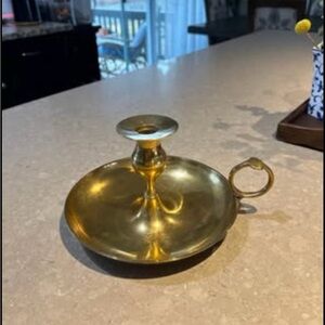 Classic Brass Candle Holder with Handle